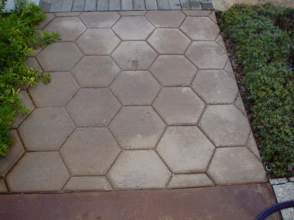 Colored Press Concrete Hex Pattern