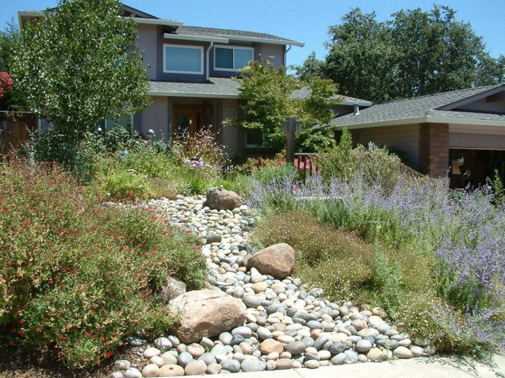Smooth River Rock and Garden